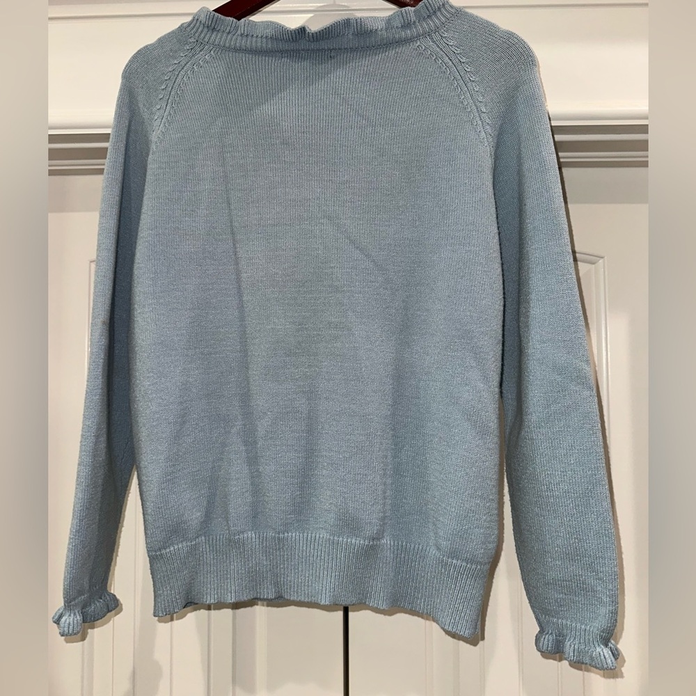 BTFBM Ruffle Sweater | Light Blue | Size S - Picture 5 of 5